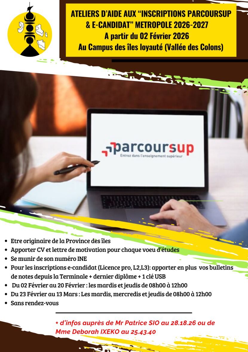 ateliers parcoursup 2026