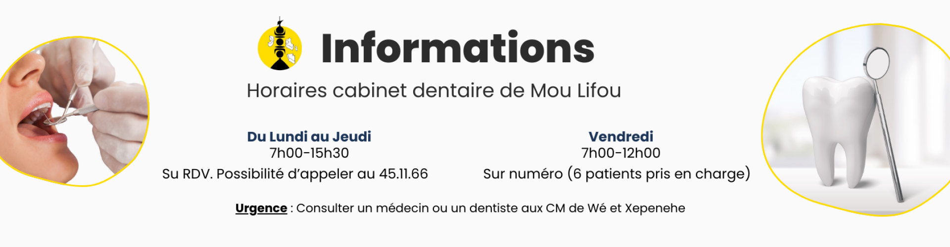 horaire dentiste Mou